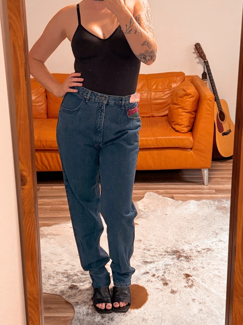 Vintage Pearl Jean with Fabric Detail